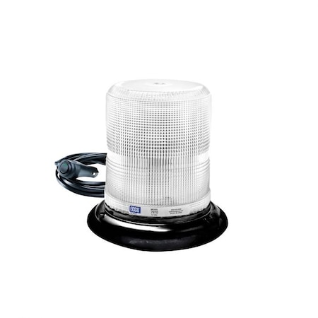 Ecco Pulse Ii 7965 360 Medium Profile Strobe Beacon, Clear, Led Lamp, Vacuum Magnet Mount, 12 To 24 7970C-VM